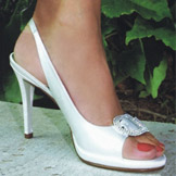 Coco White Sky High Heel Evening Shoes