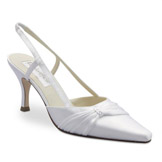 Donna White Mid Heel Bridal Shoes