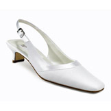 Gabriella Low Heel White Bridal Shoes