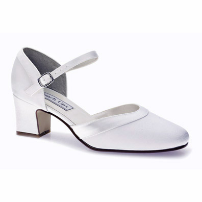 wide fit low heel wedding shoes