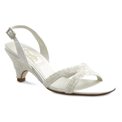 Madeline Ivory Silk High Heel Bridal Shoes