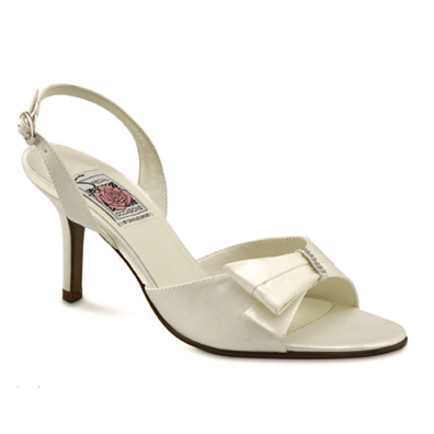 Mischa Ivory Silk High Heel Bridal Shoes