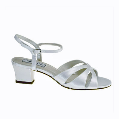 Monaco Dyeable White Low Heel Bridal Shoes