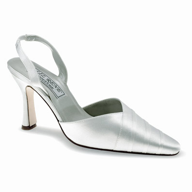 Rochelle White Silk Satin High Heel Bridal Shoes