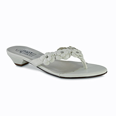 Abby Dyeable White Low Heel Bridal Shoes