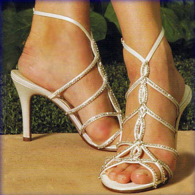 Valentina Ivory Silk Sky Hi Heel Bridal Shoes